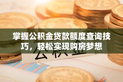 丰南掌握公积金贷款额度查询技巧，轻松实现购房梦想