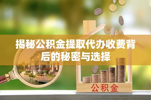 丰南揭秘公积金提取代办收费背后的秘密与选择