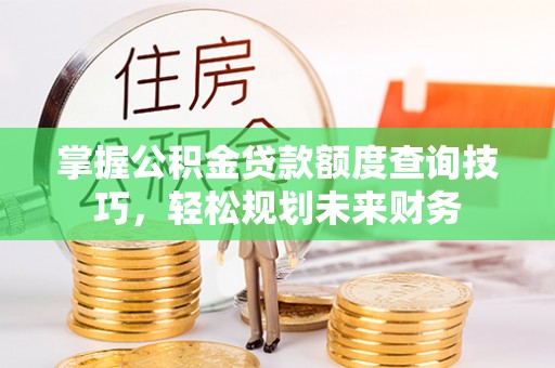 丰南掌握公积金贷款额度查询技巧，轻松规划未来财务