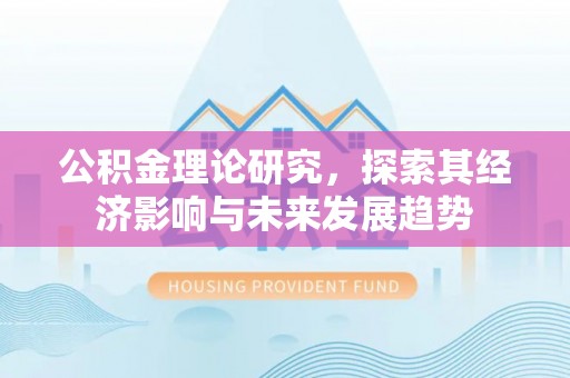 丰南公积金理论研究，探索其经济影响与未来发展趋势