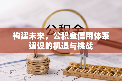 丰南构建未来，公积金信用体系建设的机遇与挑战