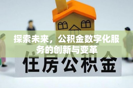 丰南探索未来，公积金数字化服务的创新与变革