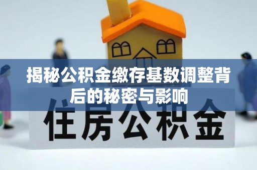丰南揭秘公积金缴存基数调整背后的秘密与影响