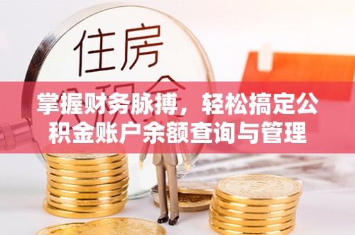 丰南掌握财务脉搏，轻松搞定公积金账户余额查询与管理