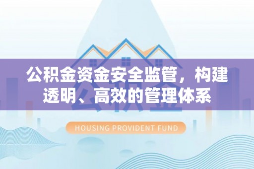 丰南公积金资金安全监管，构建透明、高效的管理体系