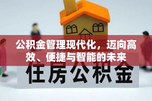 丰南公积金管理现代化，迈向高效、便捷与智能的未来