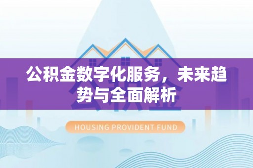 丰南公积金数字化服务，未来趋势与全面解析