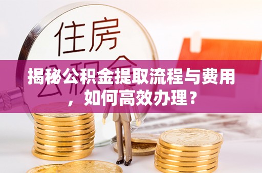 丰南揭秘公积金提取流程与费用，如何高效办理？