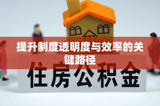 丰南提升制度透明度与效率的关键路径