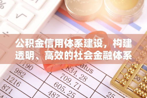 丰南公积金信用体系建设，构建透明、高效的社会金融体系